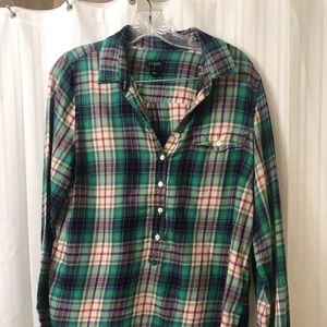 M JCrew Plaid top - excellent condition!